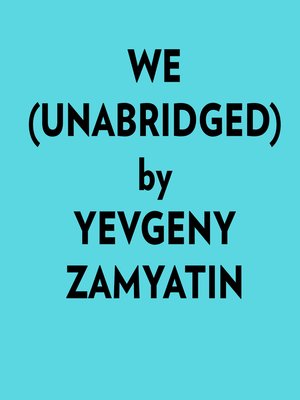 cover image of We (Unabridged)